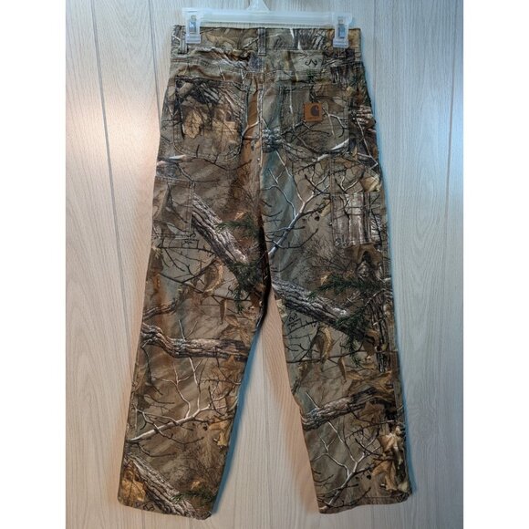 Carhartt Camouflage Pants Boys Size 14 Straight Leg Realtree Hunting Camo - Picture 4 of 9